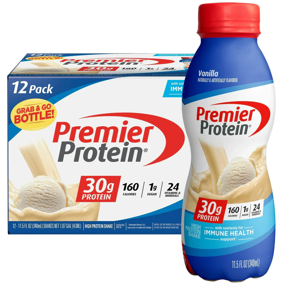 Premier Protein Shake - 30g Protein, Only 1g Sugar (12pk)