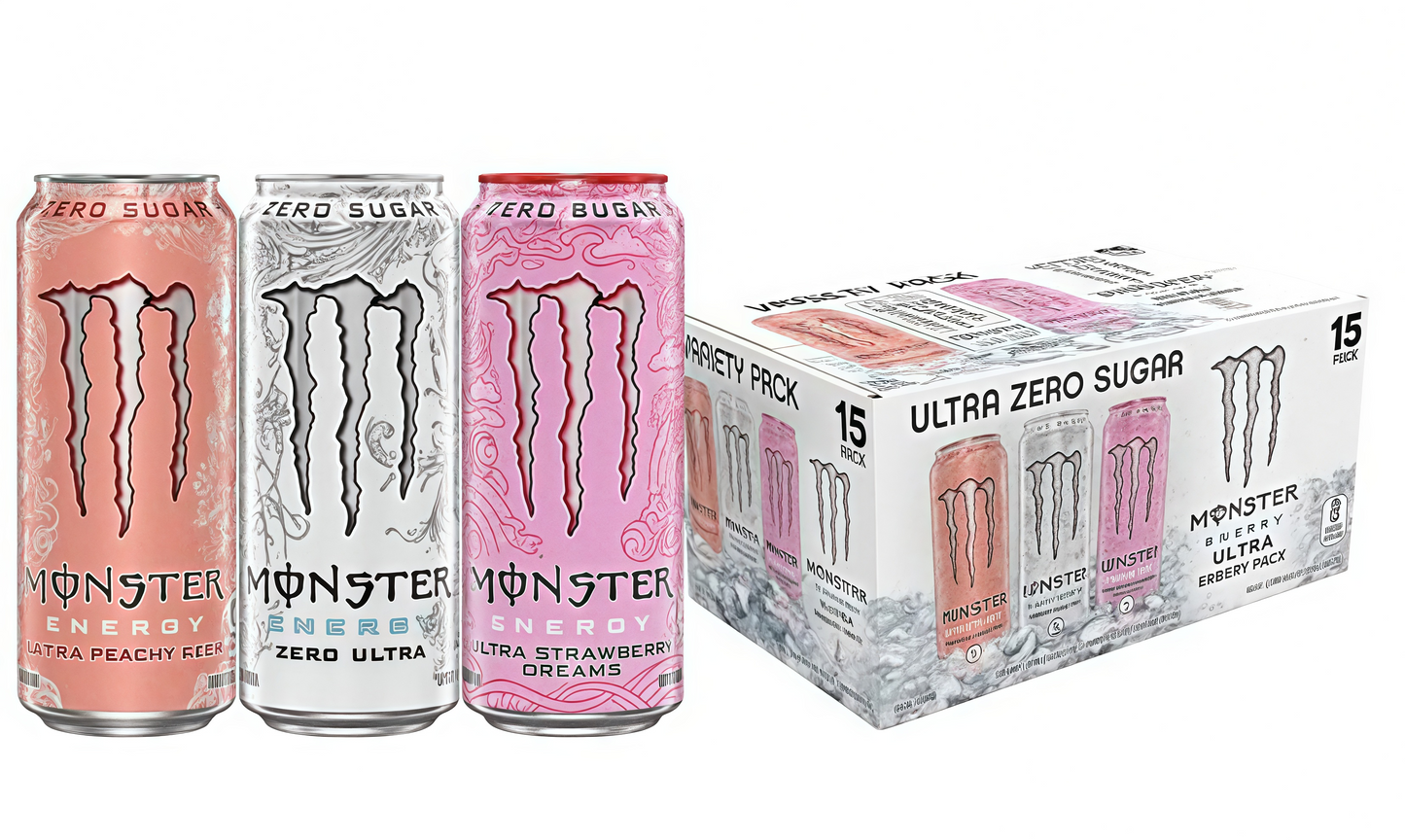 Sugar-Free Energy Drink 16oz | 0 Cal, 0 Sugar - 15 Cans